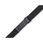 Levy's MRHP-BLK Tracolla in poliestere Right Height Solid Black 2"