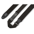 Levy's MRHP-BLK Tracolla in poliestere Right Height Solid Black 2"