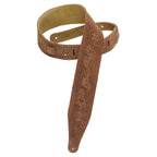 Levy's MS17T03-BRN 2 1/2" Brown Suede Kokopelli Guitar Strap