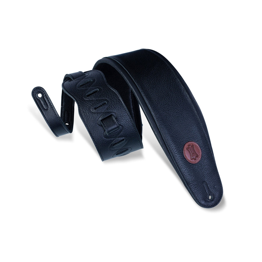 Levy's MSS2-4-BLK Tracolla per basso in pelle Signature Black 4 1/2"