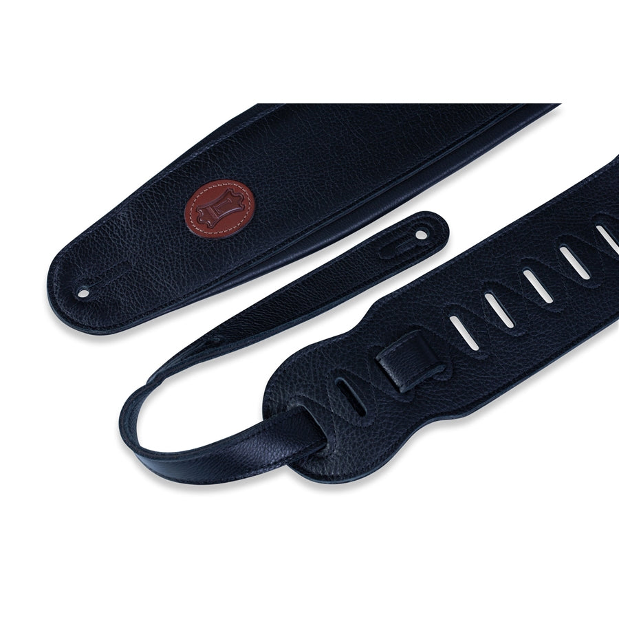 Levy's MSS2-4-BLK Tracolla per basso in pelle Signature Black 4 1/2"