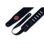 Levy's MSS3-BLK Suede Guitar Strap with Piping Black 2 1/2"