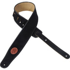 Levy's MSS3-BLK Suede Guitar Strap with Piping Black 2 1/2"