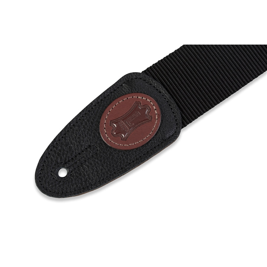 Levy's MSS8-BLK Tracolla in polipropilene Black & Walnut 2"