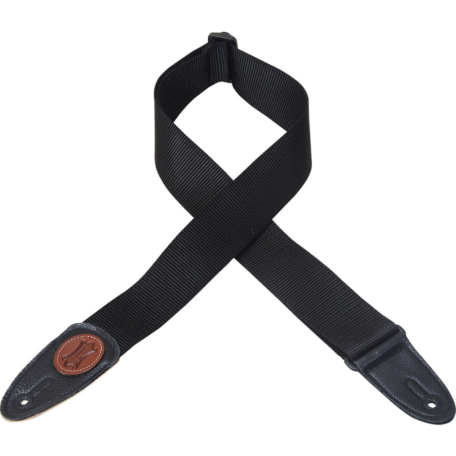 Levy's MSS8-BLK Tracolla in polipropilene Black & Walnut 2"