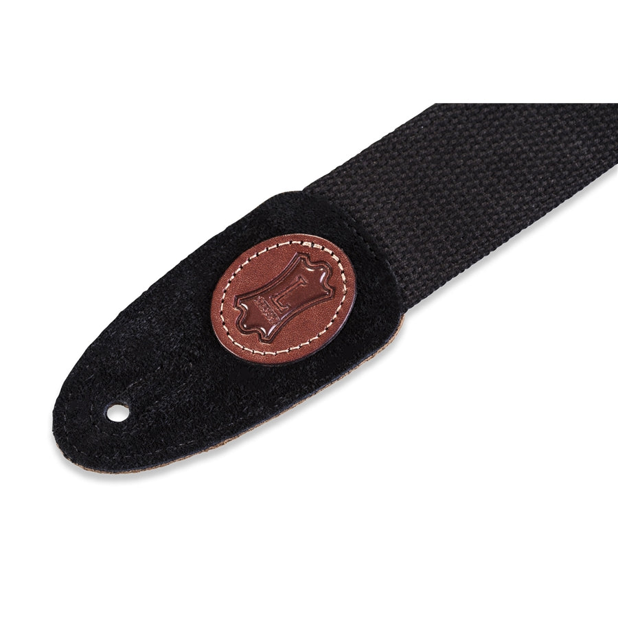 Levy's MSSC8-BLK Tracolla in cotone Black & Walnut 2"