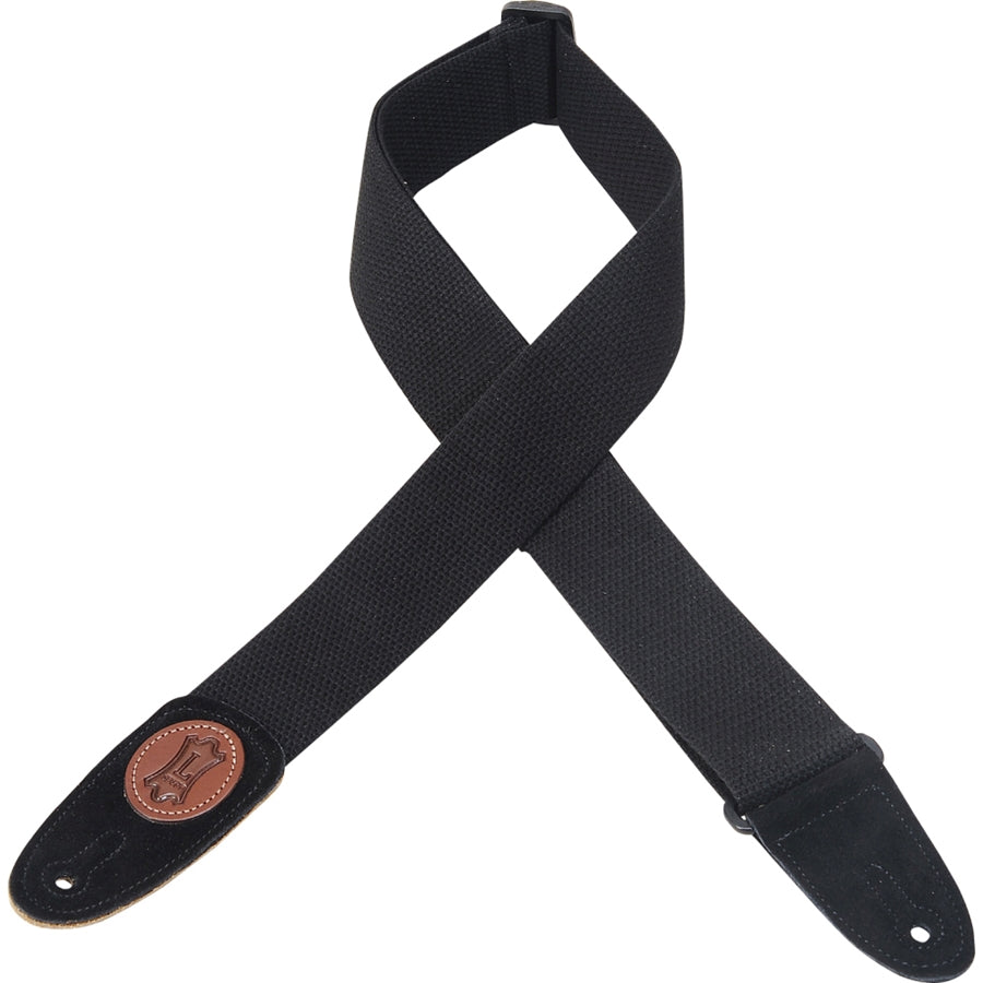 Levy's MSSC8-BLK Tracolla in cotone Black & Walnut 2"