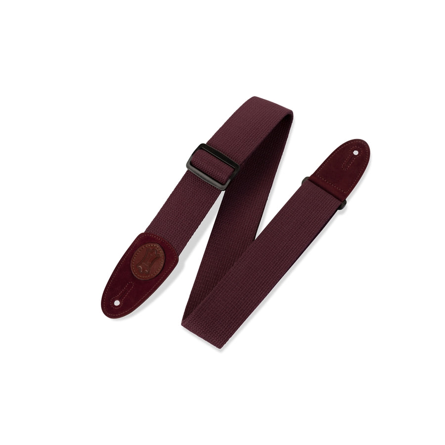 Levy's MSSC8-BRG 2" Burgundy Cotton Guitar Strap