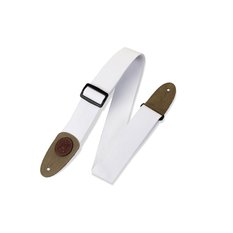Levy's MSSC8-WHT Tracolla in cotone White 2"
