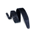 Levy's PM44T01-BLK Tracolla in pelle conciata al vegetale con motivo lavorato a mano Black 3"