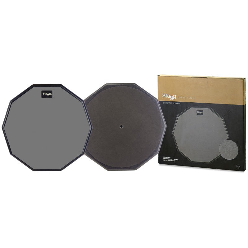Stagg Pad Allenamento Decagonale 12' in Gomma sul Retro Vite per Fissaggio Asta