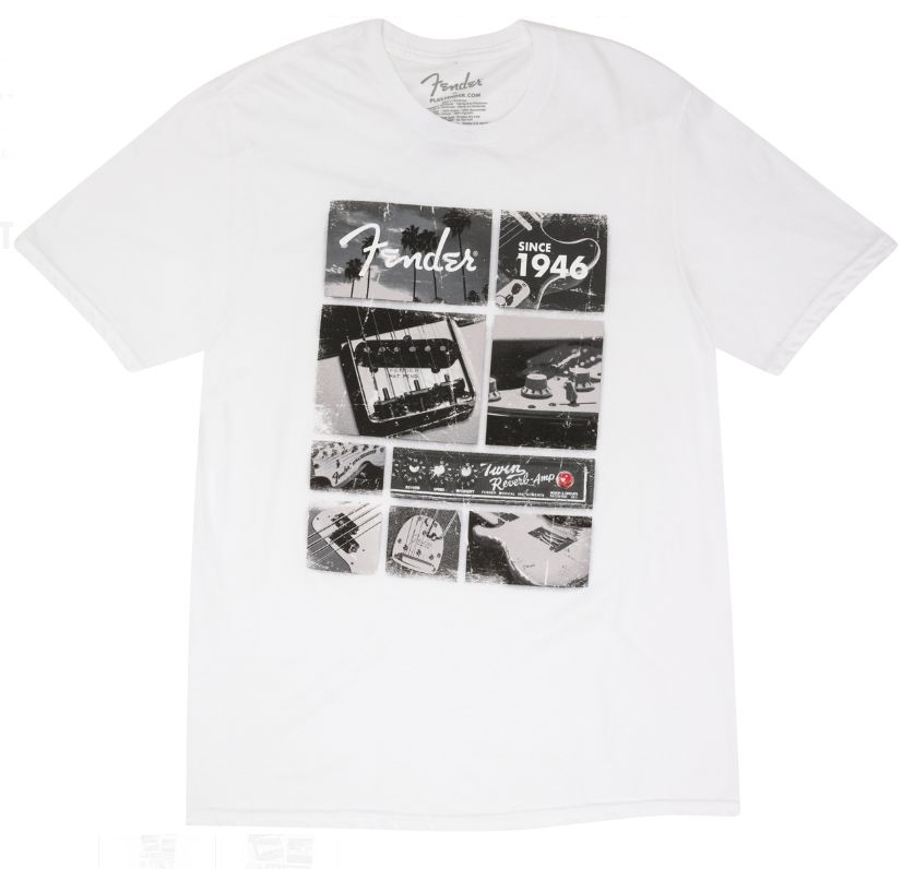 Fender T-Shirt Vintage Parts White Small