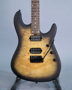 Sterling By Music Man Richardson Cutlass HH 6 Corde Natural Poplar Burl Burst