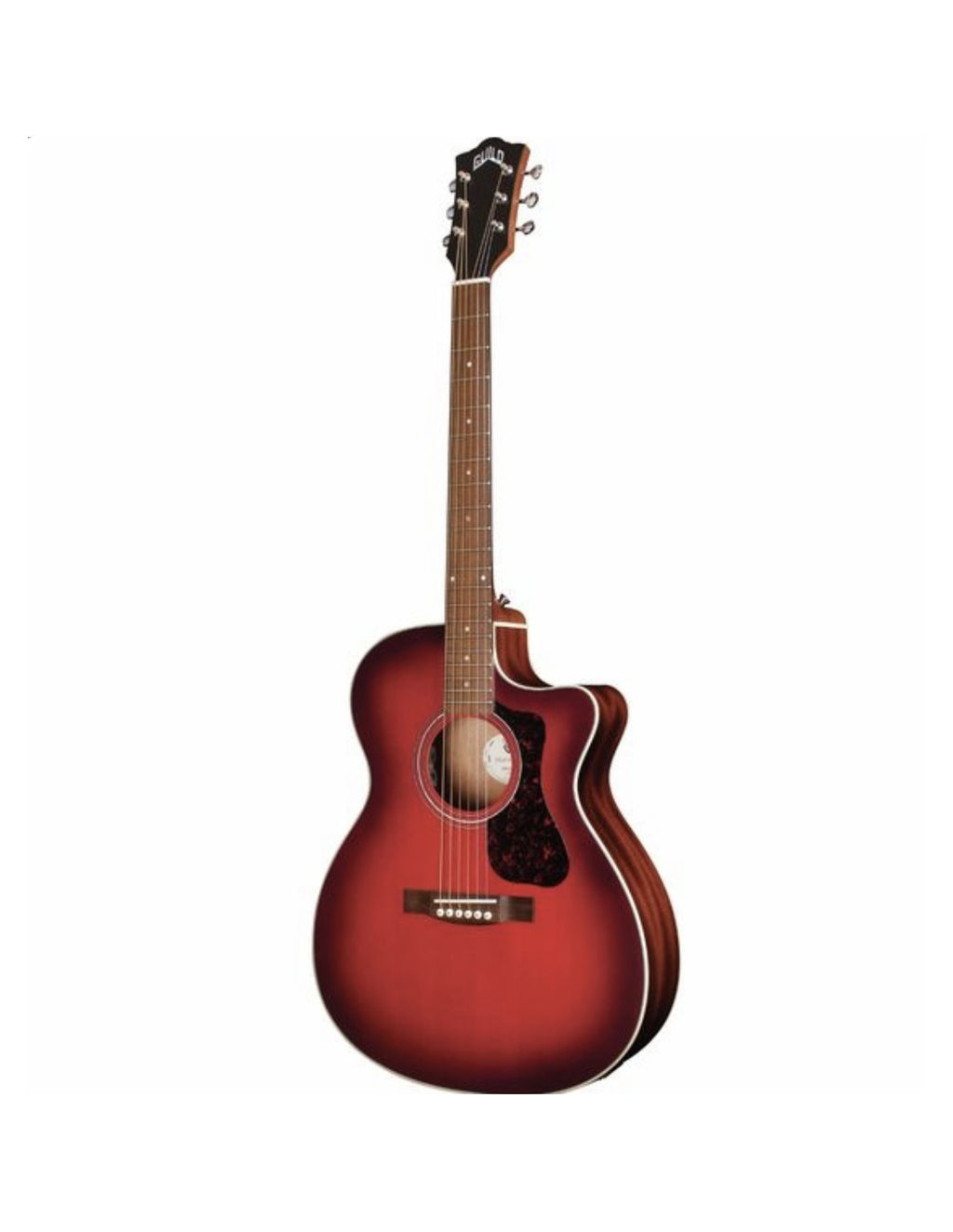Guild OM240CE Satin Oxblood Burst Electro-Acoustic Guitar