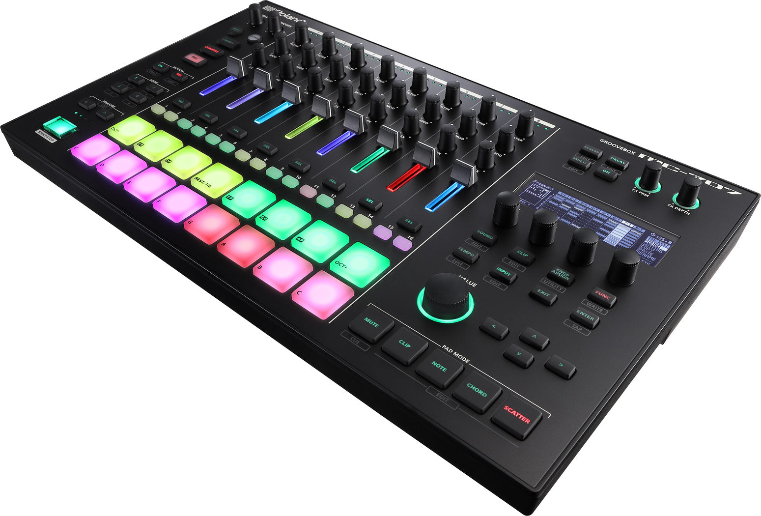 Roland Mc707 Groove Box Sequencer / Sampler 8 Tracce Con 80 Drum Kit