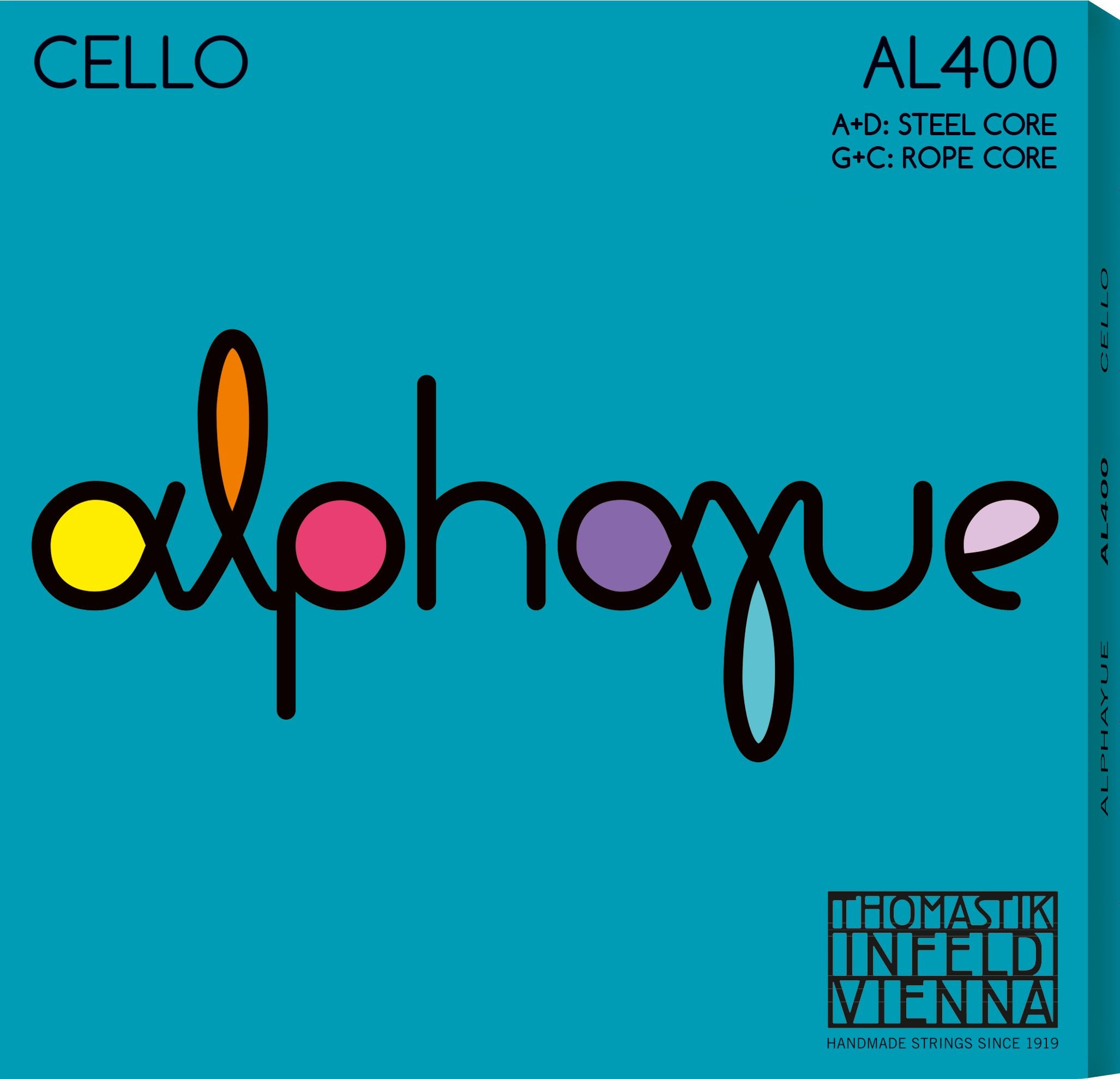 Thomastik Al400 cello alphayue 4/4 medium string set