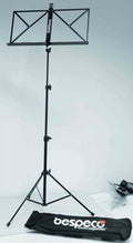 Bespeco Bp01X Black Foldable Music Stand With Bag
