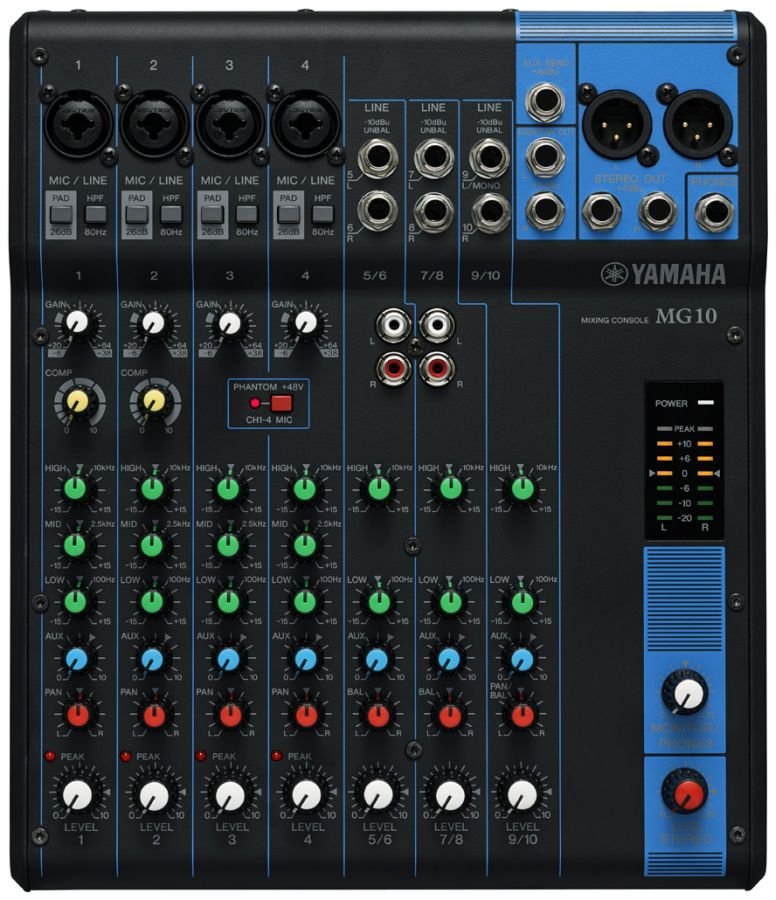 Yamaha Mg10 Mixer 10 Canali Senza Effetti