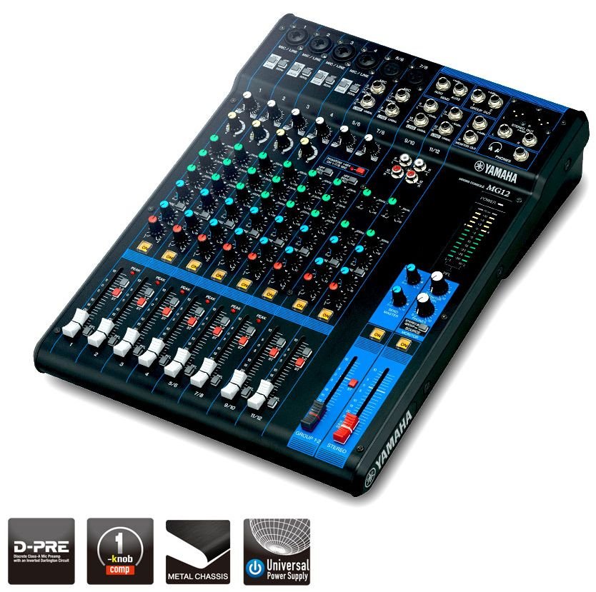 Yamaha Mg12 Mixer Analogico 12 Canali Senza Effetti