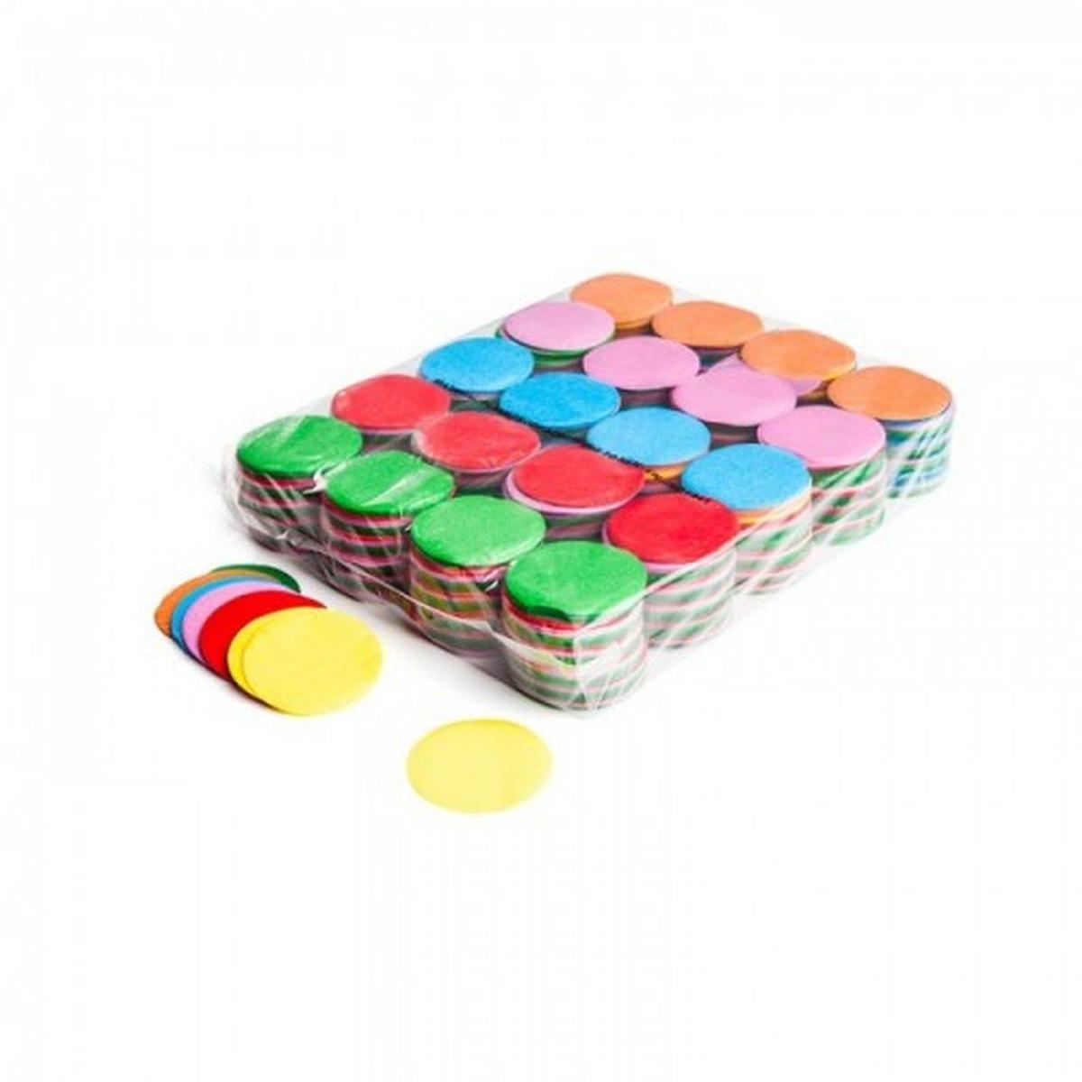 Slowfall confetti rounds Ã 55 mm - Multicolour