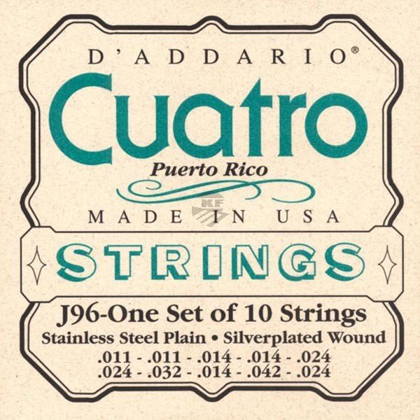 D'Addario J96 Cuatro Puerto Rico EJ96 String Set