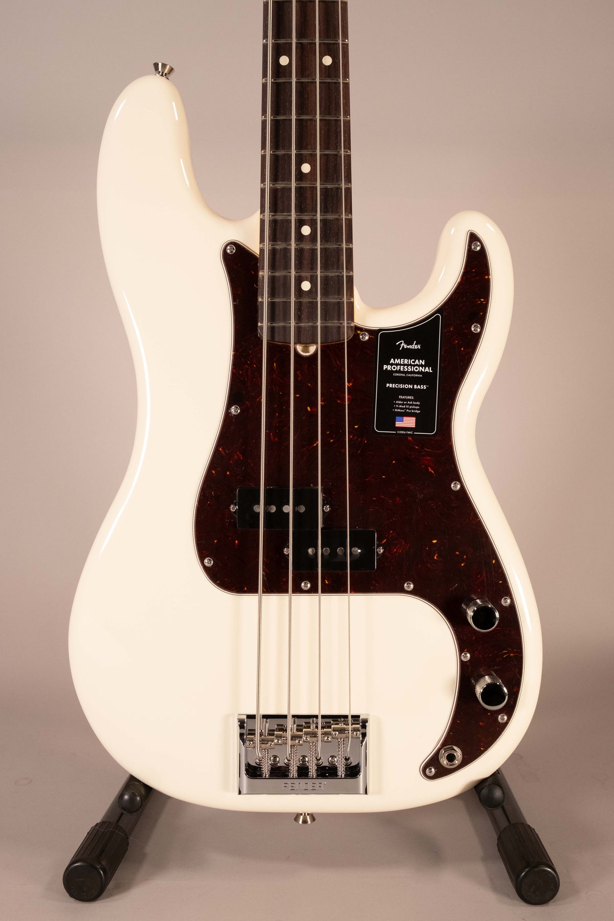 Fender American Professional Precision Bass Rosewood Fingerboard Olympic White