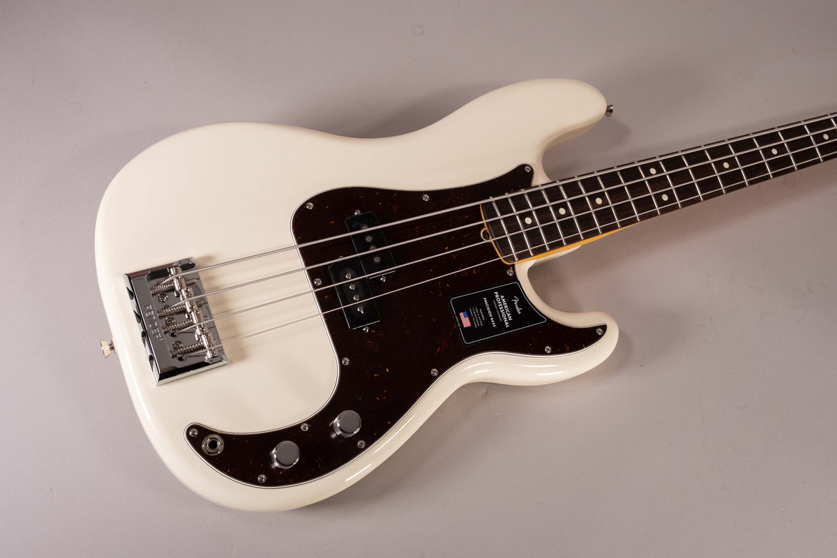 Fender American Professional Precision Bass Rosewood Fingerboard Olympic White