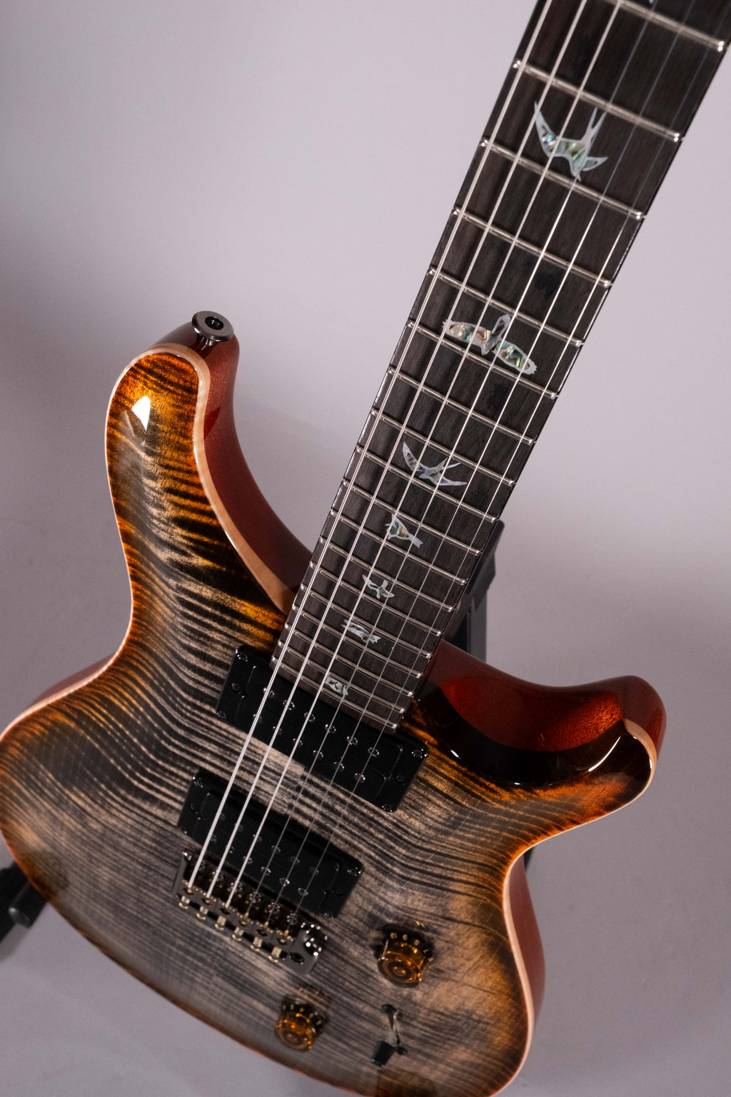 Prs Custom 24 Burnt Maple Leaf 10 Top Wood Library