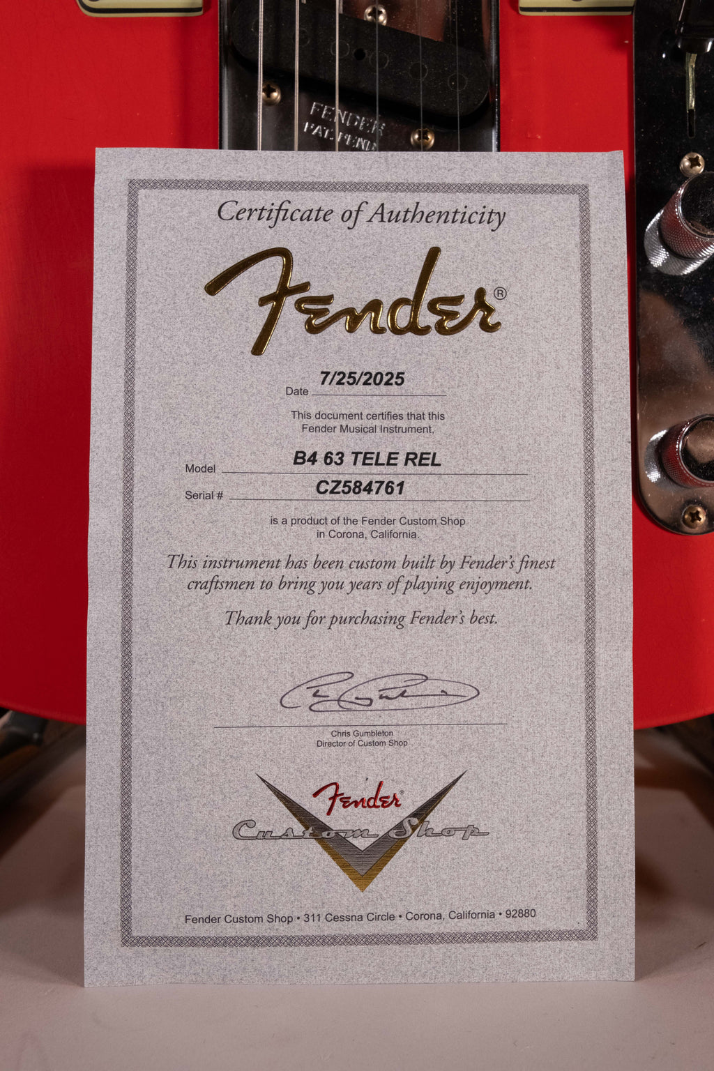 Fender Custom Shop Telecaster '63 Relic Aged Fiesta Red