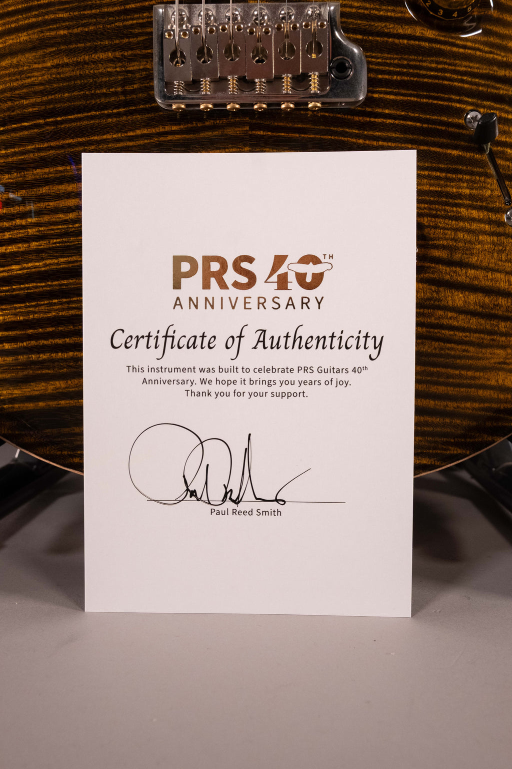 Prs Custom 24 40th Anniversary Tiger Eye