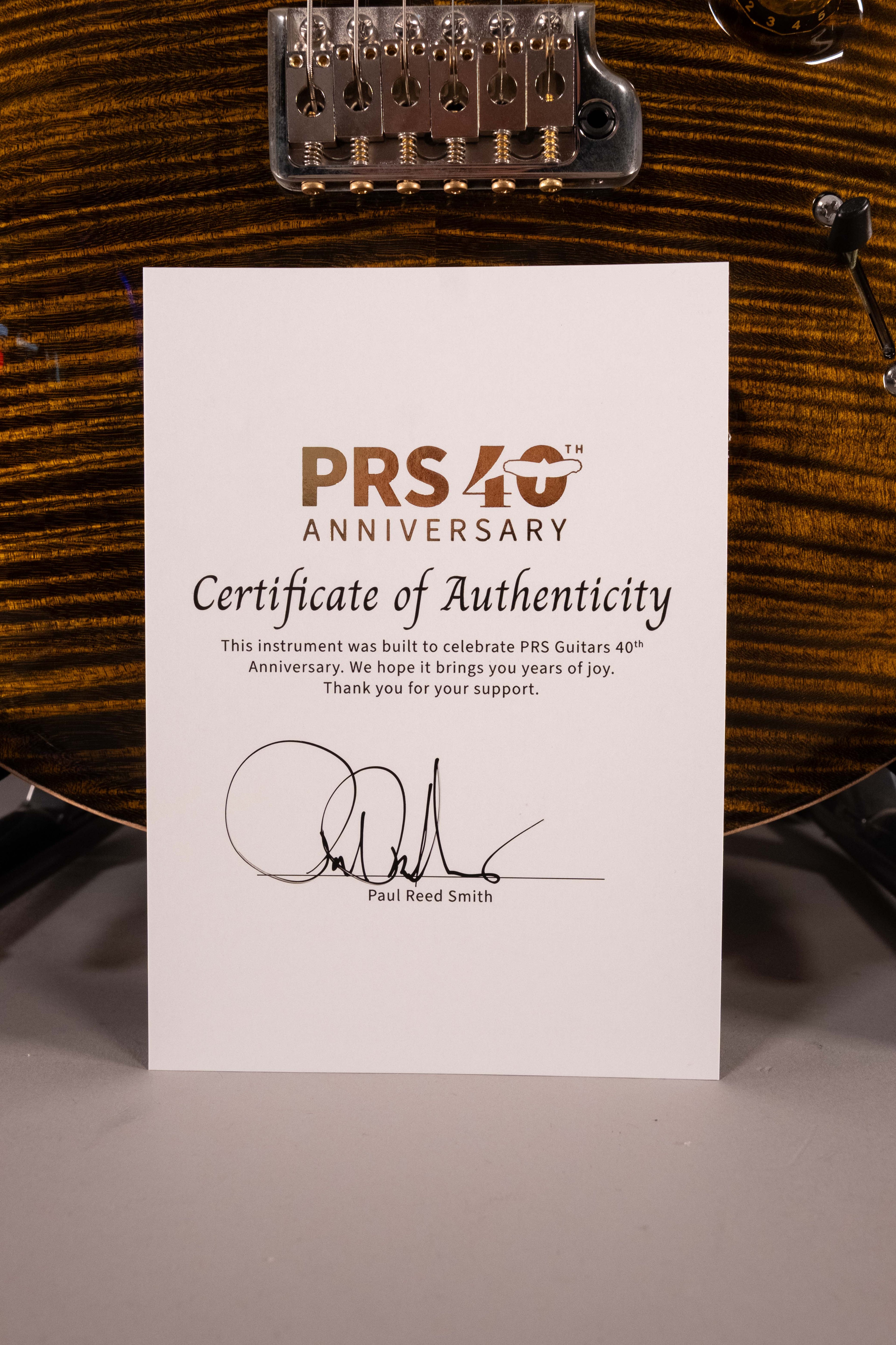 Prs Custom 24 40th Anniversary Tiger Eye