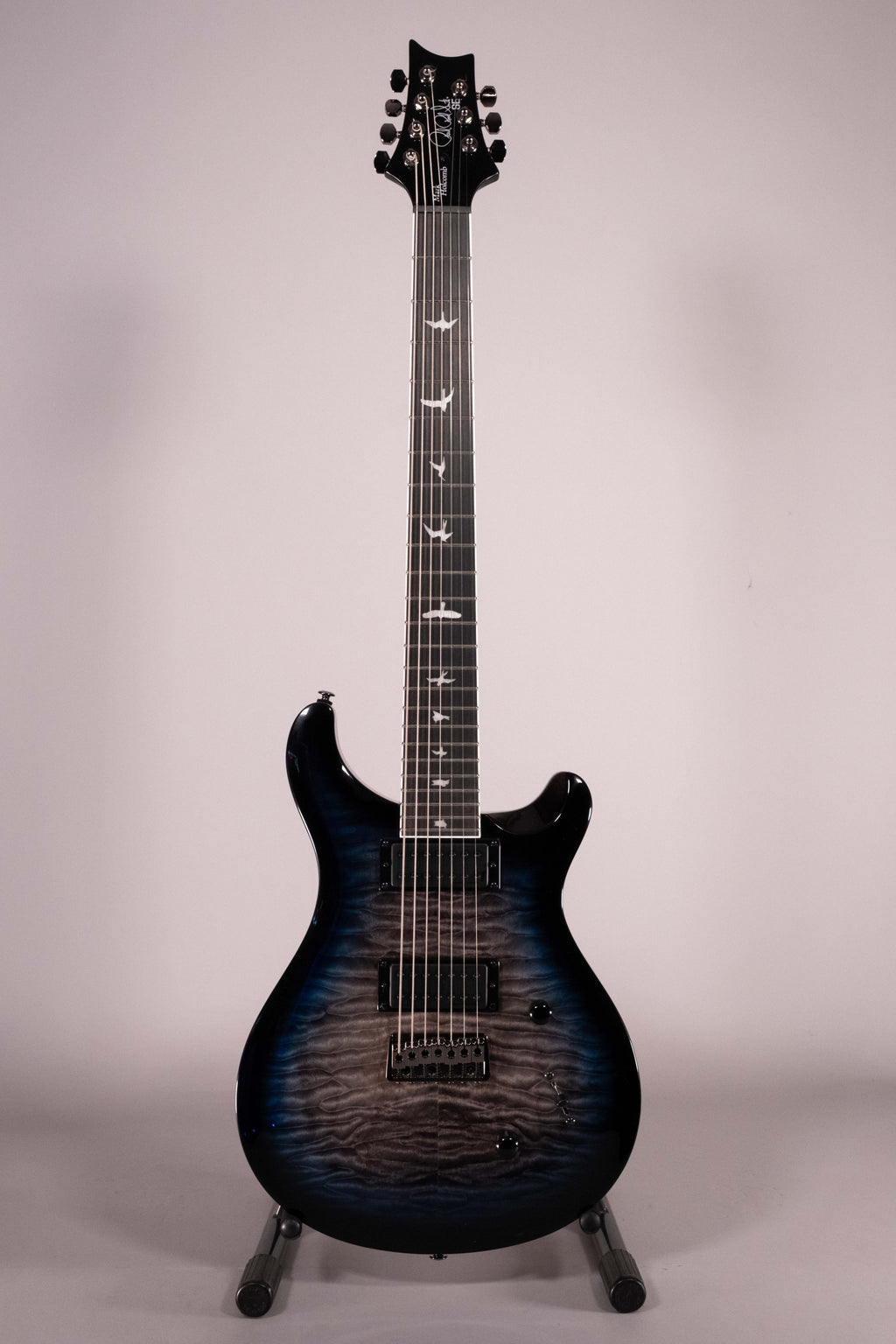 Prs SE Mark Holcomb Signature 7 Strings Blue Burst Quilt Top