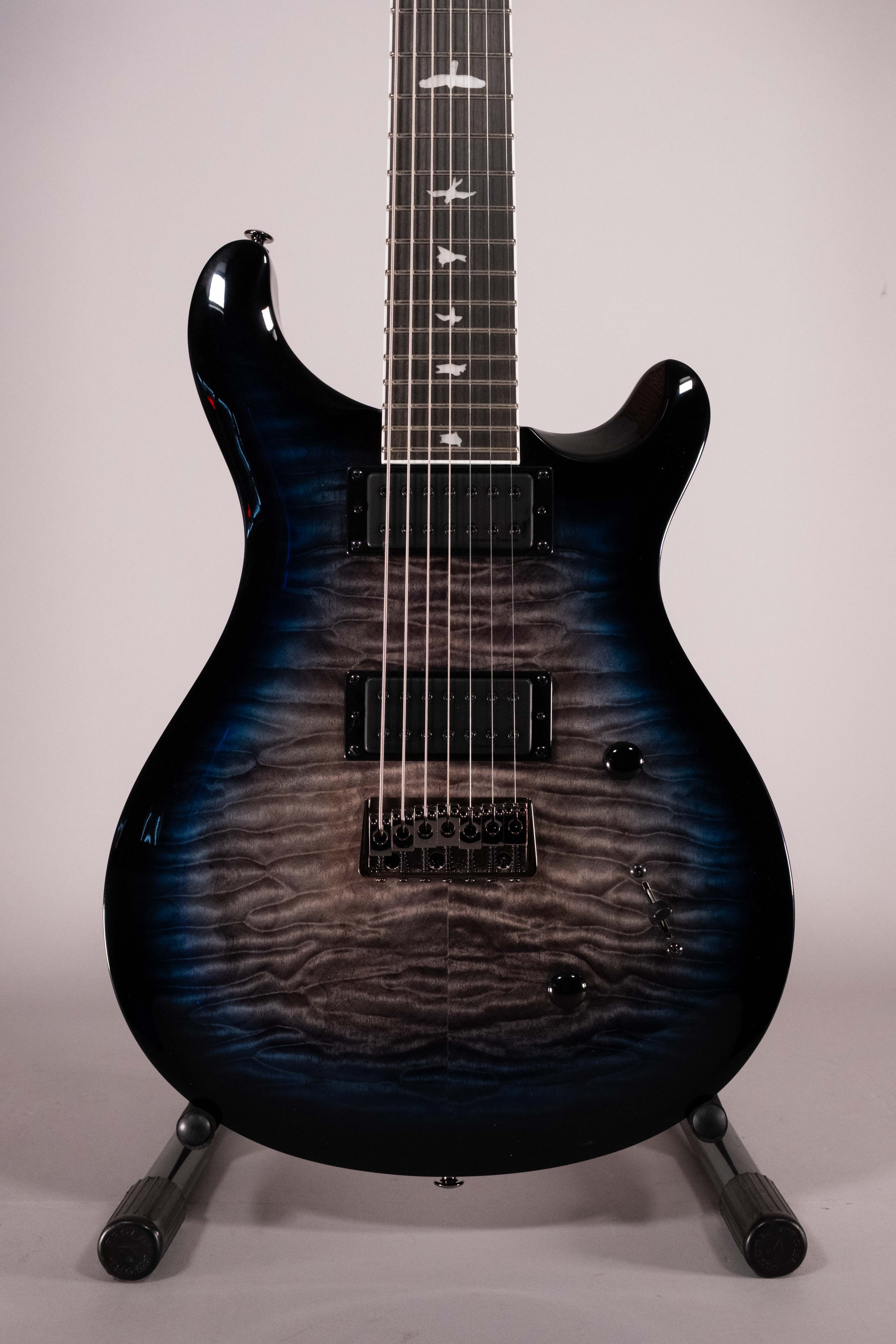 Prs SE Mark Holcomb Signature 7 Strings Blue Burst Quilt Top