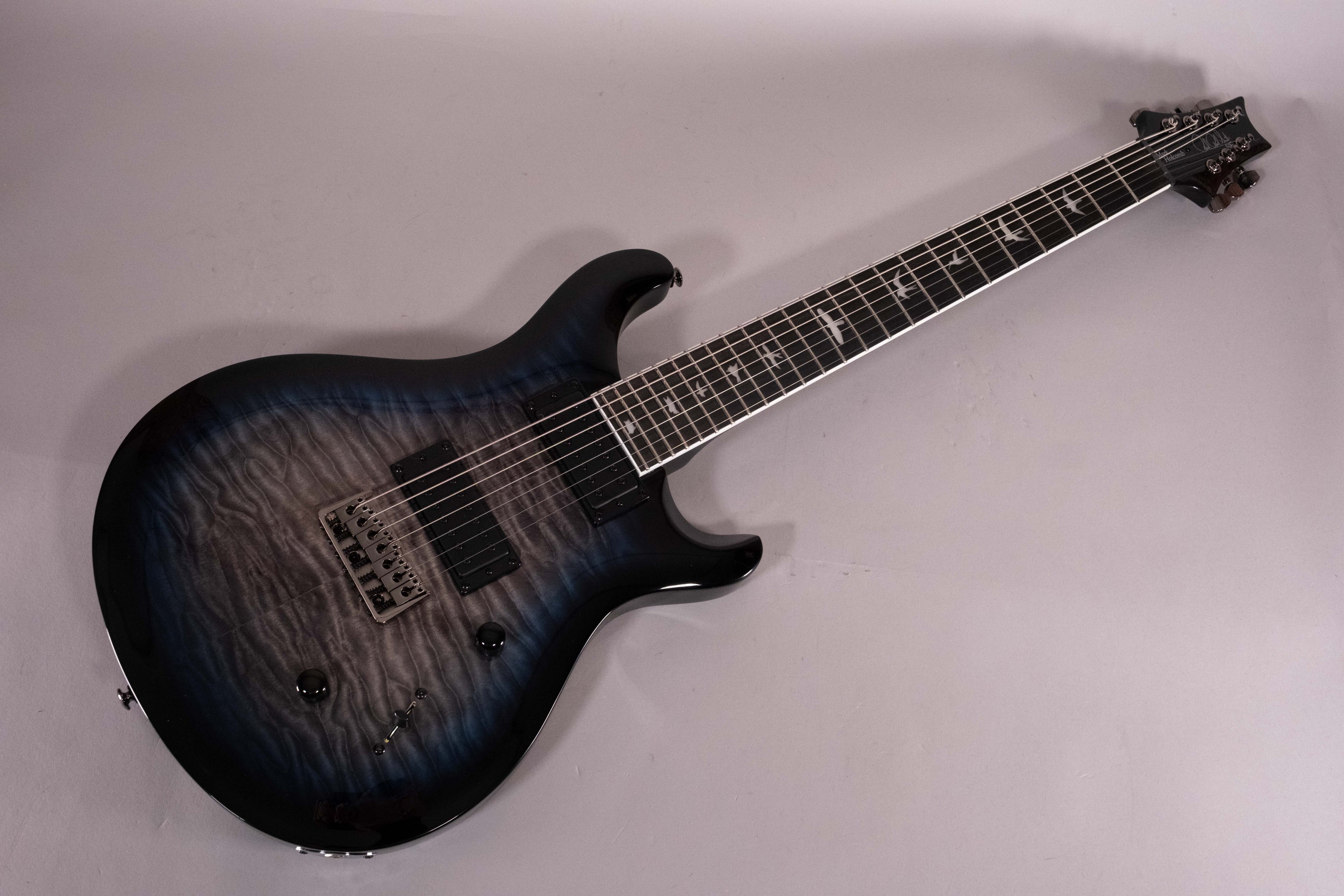 Prs SE Mark Holcomb Signature 7 Strings Blue Burst Quilt Top