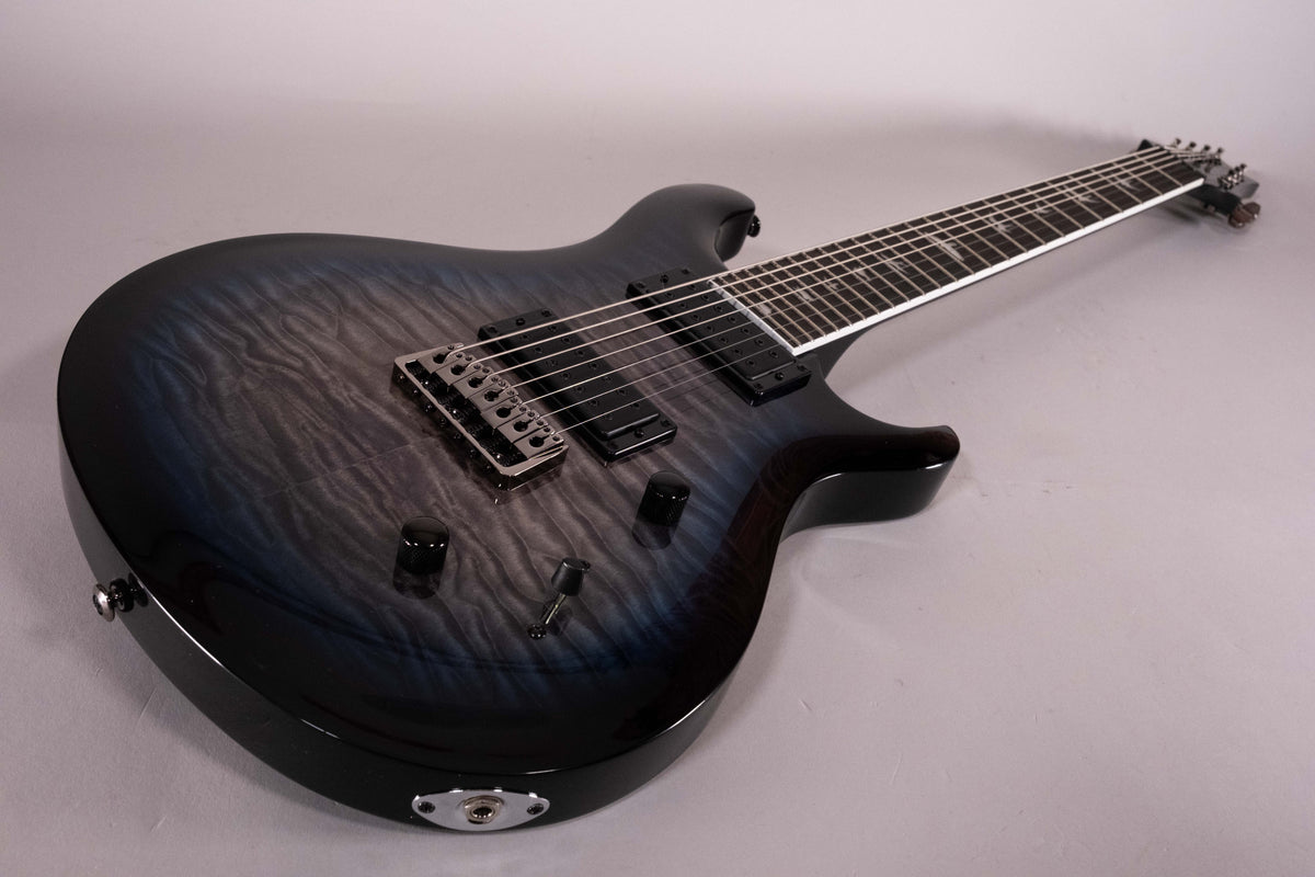 Prs SE Mark Holcomb Signature 7 Strings Blue Burst Quilt Top