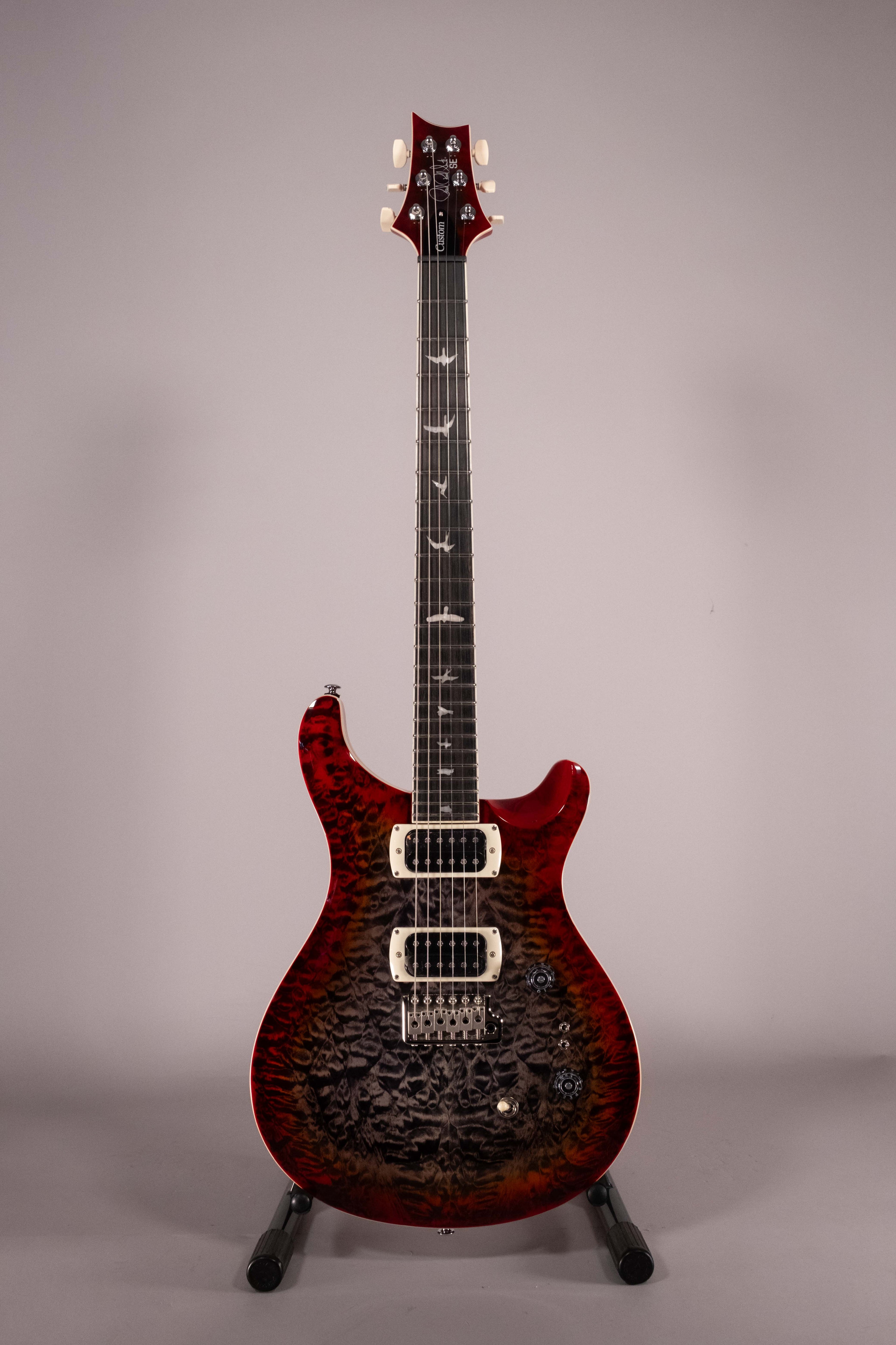 Prs SE Custom 24-08 Charcoal Cherry Burst Quilt Top