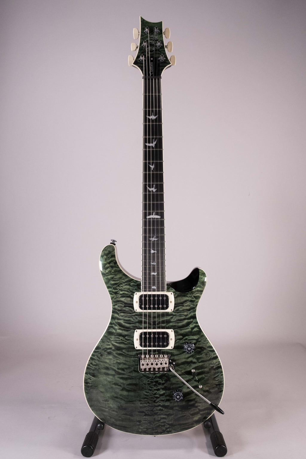 Prs SE Custom 24 Teal Black Quilt Top