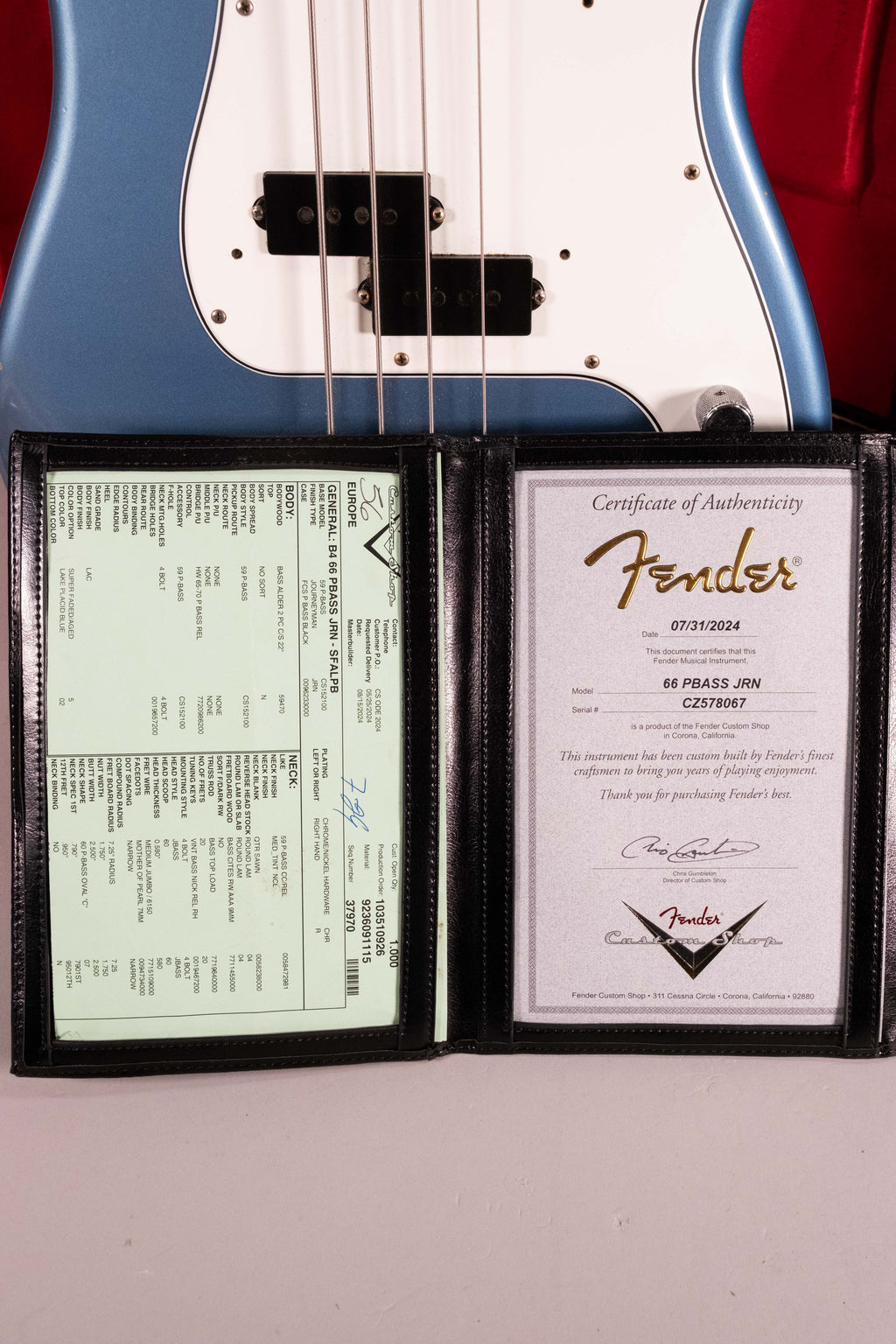 FENDER PRECISION CS '66 LPB USATO