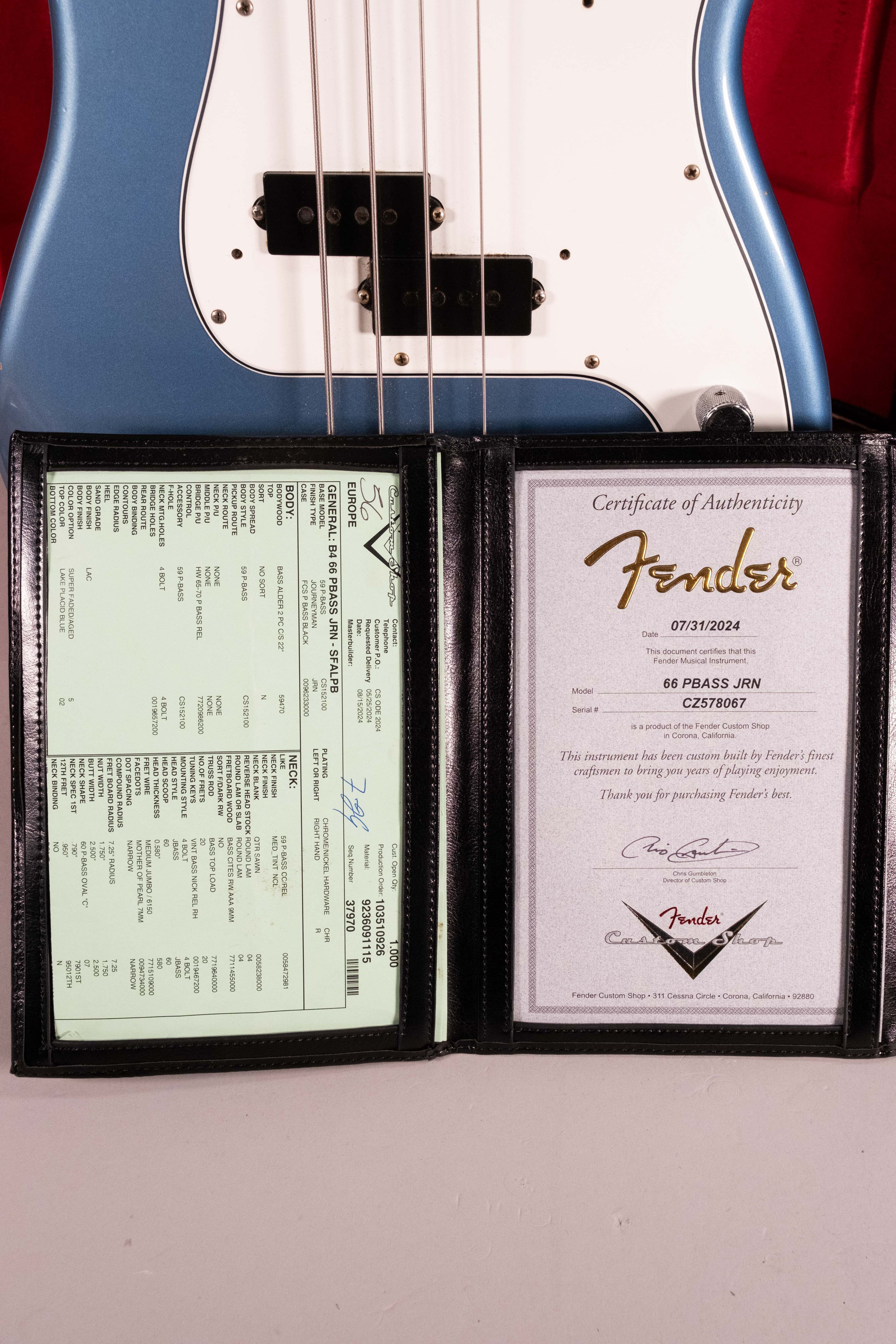 FENDER PRECISION CS '66 LPB USATO