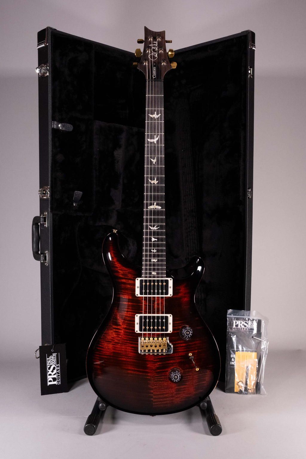 Prs Custom 24 Pattern Thin 10-Top Fire Smokeburst