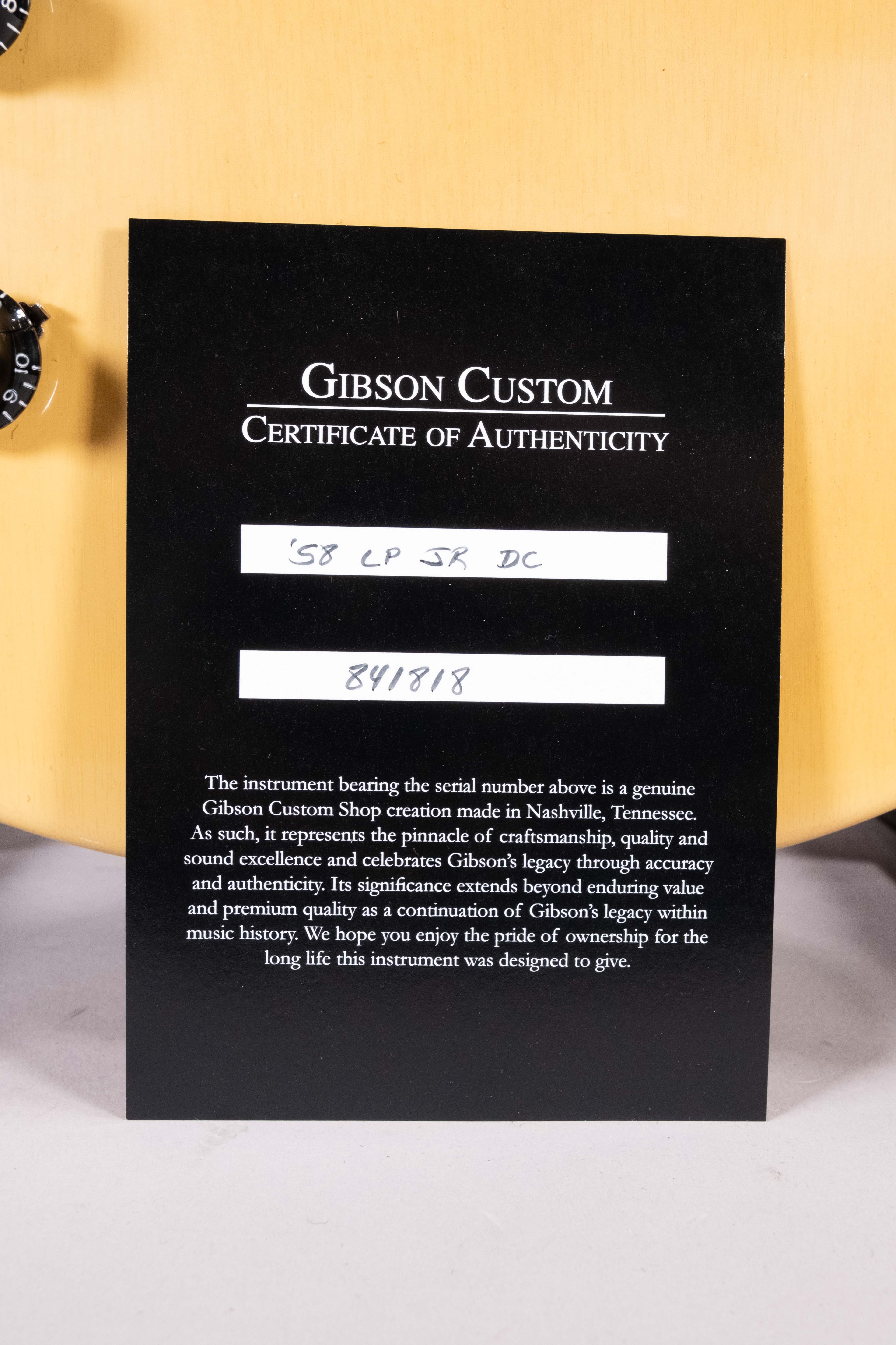 GIBSON LP 58 JUNIOR CUSTOM SHOP USATO
