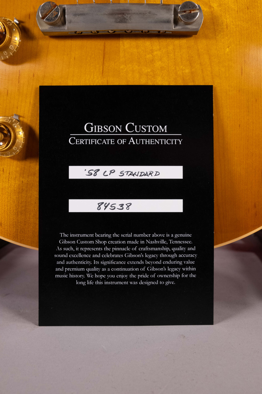 GIBSON R8 LEFT HAND CUSTOM SHOP USATA