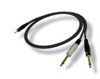 Bespeco Cavo Mt1,5 Interlink 1 Jack Stereo 3,5 Mm 2 Per Jack 6,3 Mm