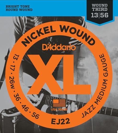 D'Addario EJ22 Nickel Wound Jazz Medium 013-56