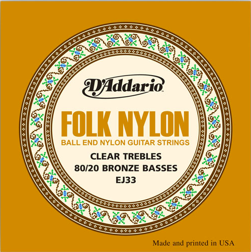 D'Addario EJ33 Nylon 80/20 Ball End Set