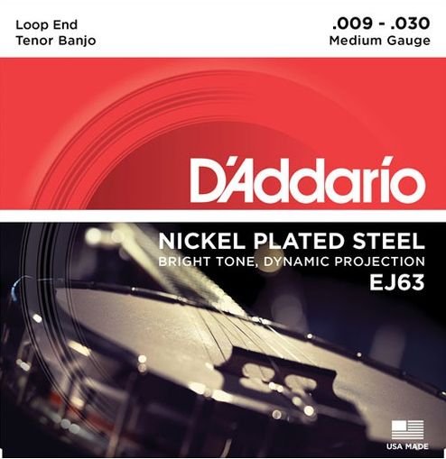 D'Addario EJ63 Tenor Banjo Nickel String Set 9-30
