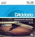 D'Addario Ej72 Mandolin Phosphor Bronze Light 14-49