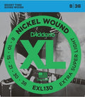 D'Addario Exl130 Nickel Wound Extra Super Light 08-38