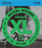 D'Addario Exl130 Nickel Wound Extra Super Light 08-38