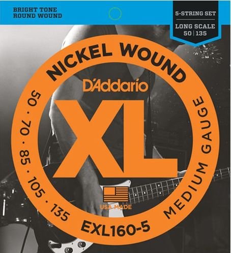 D'Addario EXL160-5 Long Scale 50-135